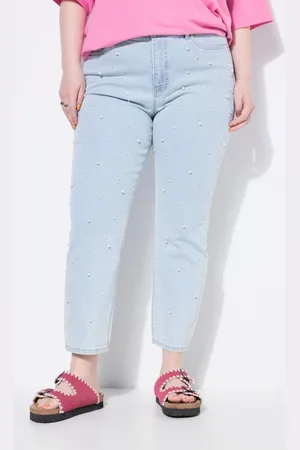 STUDIO UNTOLD Regular-fit-Jeans Mom-Jeans Zierperlen 5-Pocket - Verkäufer: Popken Fashion Group