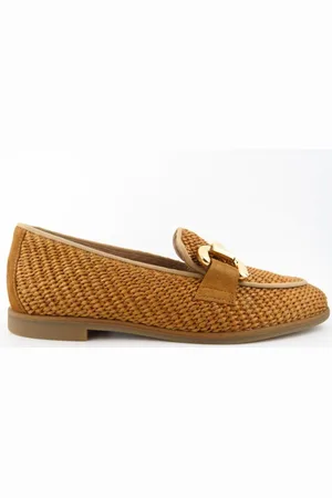 Paul Green Rafia Velour camel Hochfrontpumps Schuhhaus Otto Cronauer