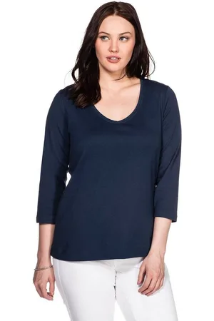 Sheego 3/4-Arm-Shirt Große Größen aus reiner Baumwolle