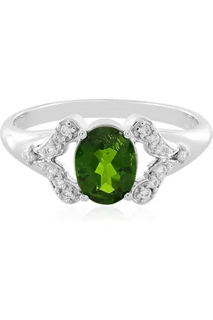 Cavill Silberring Russischer Diopsid Platin-Plattierter Silber Ring, 1,74ct (1-tlg) - Verkäufer: Juwelo Deutschland GmbH