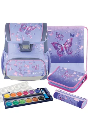 HERLITZ Schulranzen Set Loop Plus 5-teilig 2024 Mädchen Butterfly Paradise - Verkäufer: Team-Shop-24