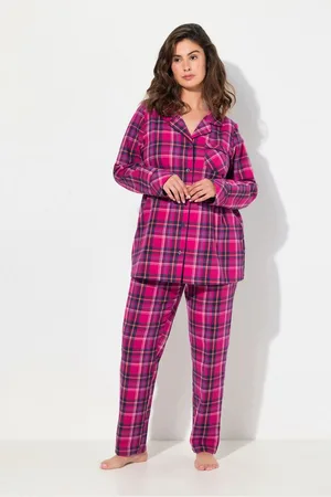 Ulla Popken Pyjama Pyjama Flanell Karo Reverskragen Langarm - Verkäufer: Popken Fashion Group