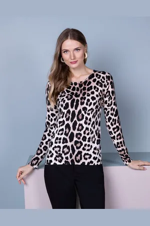Passioni Strickpullover Femininer Pullover mit Leo-Print - Verkäufer: Passion Mode