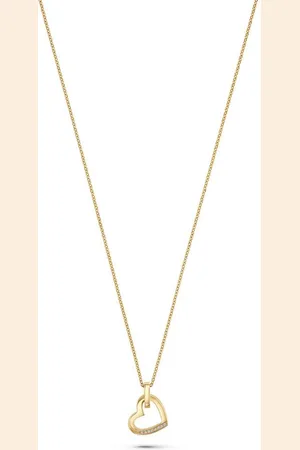 Jette Joop Kette mit Anhänger Twisted Heart Damen Halskette vergoldet – mit Zirkonia-Herzanhänger, 87690318NL - Verkäufer: Jäckle Uhrenhandel e.K.