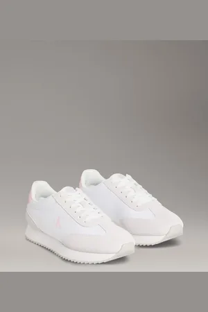 Calvin Klein RUNNER LACEUP MG NYLON MIX Sneaker Schnürschuh, Halbschuh, Runner-Sneaker mit rosefarbenen Akzenten