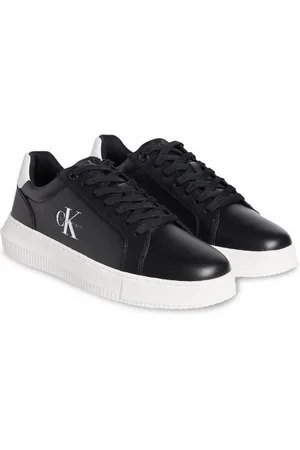 Calvin Klein CHUNKY CUPSOLE MONO LTH Sneaker Schnürschuh, Halbschuh, Freizeitsneaker mit seitlichem Logo