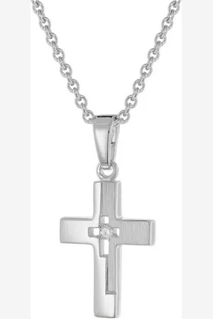 trendor Kette mit Anhänger Mit Kleinem Kreuz 925 Silber Rhodiniert - Verkäufer: uhrcenter