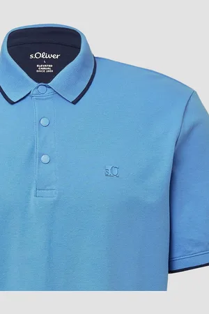 QS by s.Oliver Kurzarmshirt Sportives Piqué-Poloshirt mit Kontrast-Details - Verkäufer: