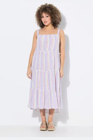 Ulla Popken Midikleid Midi-Trägerkleid Streifen A-Linie ärmellos - Verkäufer: Popken Fashion Group
