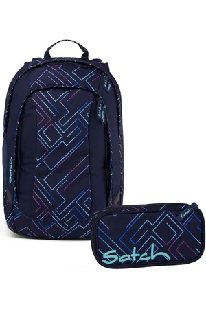 Satch Schulranzen Schulrucksack-Set AIR Purple Laser 2-teilig, Kollektion 2023 (2-teilig), Laptop-Fach, Your-Size-System, Schulranzen - Verkäufer: DSBO