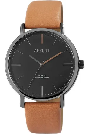 Akzent Quarzuhr Iyad Exclusive Herrenarmbanduhr mit Lederimitationsarmband, Herrenuhr Lederimitat - Verkäufer: Shaghafi GmbH