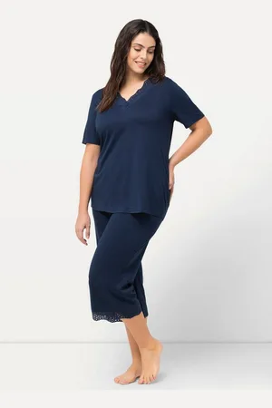 Ulla Popken Pyjama Pyjama Lochstickerei Halbarm Modalmix - Verkäufer: Popken Fashion Group
