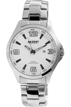 Akzent Quarzuhr Adel EXCLUSIVE Herrenuhr mit Edelstahlband, Herrenuhr Edelstahl - Verkäufer: Shaghafi GmbH