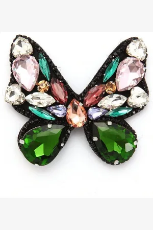 Firetti Brosche Schmuck Geschenk Ansteckschmuck Schmetterling, mit Glasstein