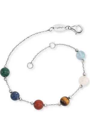 Engelsrufer Silberarmband POWERFUL STONE, ERB-LILGEM-6ST, mit Malachit, Lapislazuli, Jaspis, Tigerauge, Rosenquarz und Achat