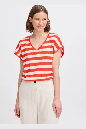 B YOUNG V-Shirt BYSANTO gestreiftes T-shirt - Verkäufer: meinemarkenmode