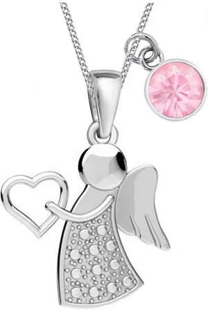 Goldene Hufeisen Kette mit Einhänger Engel Anhänger Halskette 925 Sterling Silber, mit Zirkonia - Verkäufer: