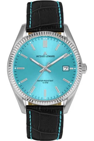 Jacques Lemans Quarzuhr 50-4S, Armbanduhr, Damenuhr, analog, Datum, Lederarmband