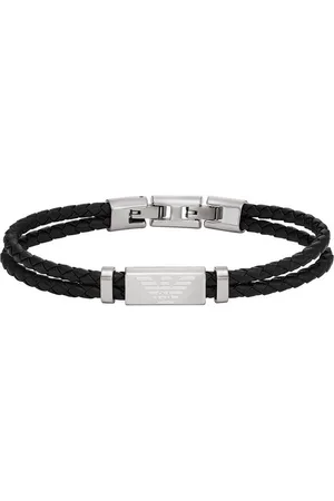 Emporio Armani Armband Herren-Armband Leder, Edelstahl, EAGLE LOGO - Verkäufer: CHRIST Juweliere und Uhrmacher seit 1863 GmbH