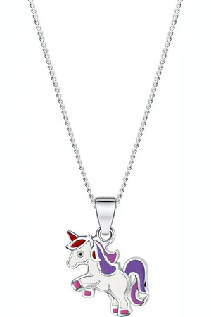 Firetti Kette mit Anhänger Schmuck Geschenk Silber 925 Halsschmuck Halskette Panzerkette Einhorn
