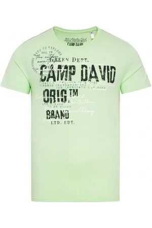 Camp David T-Shirt mit Used- und Puffprint-Details green lemon - Verkäufer: eleven.one