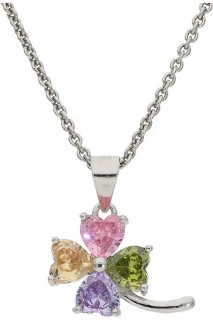 JuwelmaLux Kette mit Anhänger Kleeblattanhänger 925 Silber JL52-02-0150 Zirkonia, bunt (1-tlg) - Verkäufer: Juwelier-Bacak