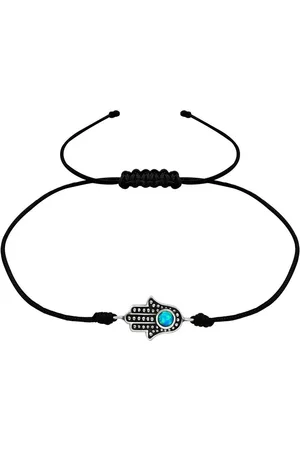 Bungsa Armband Armband Hand der Fatima Nylon 925 Silber Damen (1 Armband) - Verkäufer: