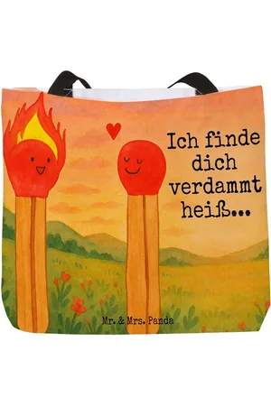 Mr. & Mrs. Panda Shopper Streichhölzer Design - - Geschenk, Liebesbeweis, Heiraten, Ehema (1-tlg), Ergonomischer Griff - Verkäufer: