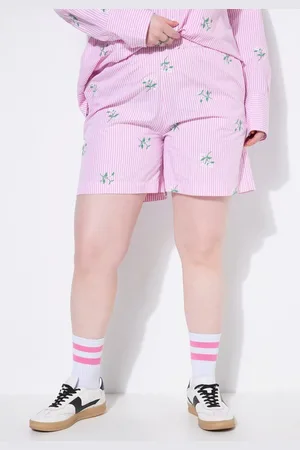 STUDIO UNTOLD Shorts Shorts Wide Legs Streifen Flower-Stickerei - Verkäufer: Popken Fashion Group