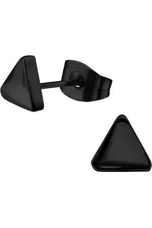 Bungsa Ohrstecker-Set Ohrstecker schwarzes Dreieck aus Edelstahl Damen (1 Paar (2 Stück), 2-tlg), Ohrschmuck Ohrringe - Verkäufer: