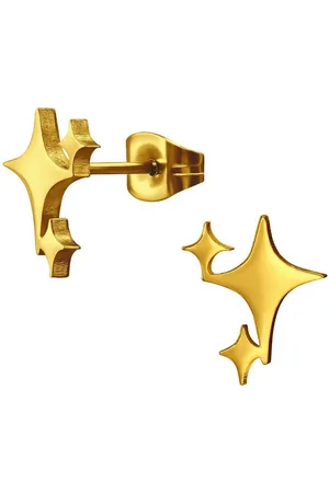 Bungsa Ohrring-Set Ohrstecker Sterne aus Edelstahl für Damen (1 Paar (2 Stück), 2-tlg), Ohrschmuck Ohrringe - Verkäufer: