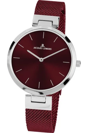 Jacques Lemans Quarzuhr Milano, 1-2110I, Armbanduhr, Damenuhr, gehärtetes Crystexglas, Edelstahlarmband