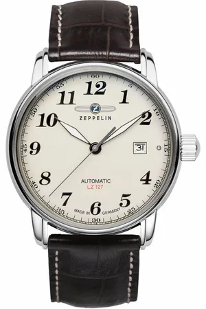 Zeppelin Automatikuhr LZ 127 Graf 7656-5, Armbanduhr, Herrenuhr, Datum, Made in Germany