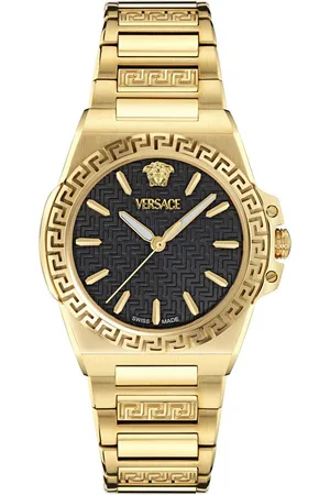 VERSACE Quarzuhr GRECA REACTION LADY VE0D00525, Armbanduhr, Damenuhr, Swiss Made, Edelstahlarmband, analog