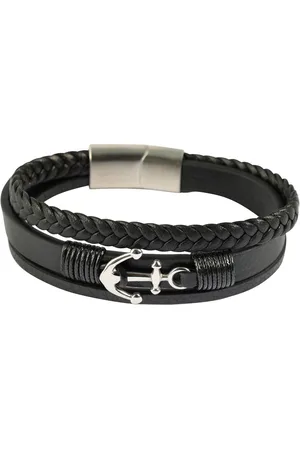Akzent Armband Arne "Arne" - 17cm, Armband aus Lederimitat, Anker, 4-VE (Einzeln) - Verkäufer: Shaghafi GmbH