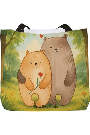 Mr. & Mrs. Panda Shopper Bären Liebe Design - - Geschenk, Schulbeutel, Tragebeutel, Freiz (1-tlg), Kreative Designs - Verkäufer: