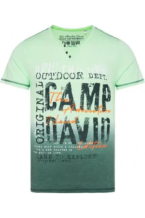 Camp David T-Shirt Dip Dye im Vintage Look green lemon/ evergreen - Verkäufer: eleven.one