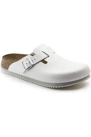 Birkenstock Clog Boston Super Grip, Naturleder, weiß Pantolette - Verkäufer: Dönges