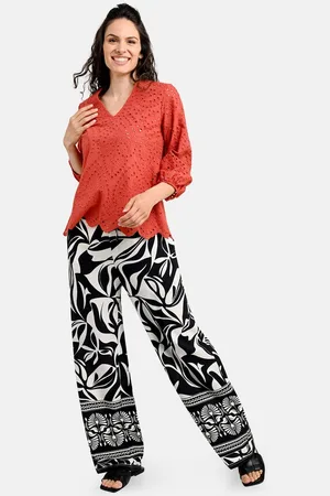 Bicalla Culotte Palazzo Panneaux - 20/black-white (1-tlg) - Verkäufer: SENSCOIN GmbH