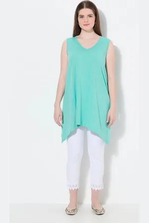 Ulla Popken Longshirt Longtop Zipfelsaum A-Linie V-Ausschnitt - Verkäufer: Popken Fashion Group