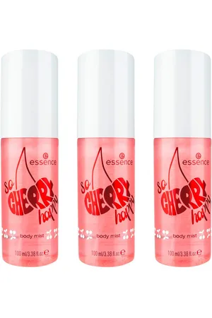Essence Gesichts- und Körperspray SO CHERRY happy body mist Packung, 3-tlg.