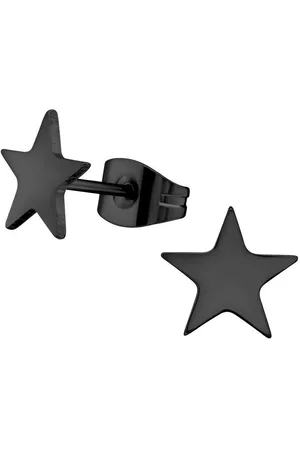 Bungsa Ohrstecker-Set Ohrstecker schwarzer Stern aus Edelstahl Unisex (1 Paar (2 Stück), 2-tlg), Ohrschmuck Ohrringe - Verkäufer: