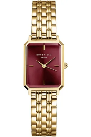 ROSEFIELD Quarzuhr Octagon XS Goldfarben/Burgunderrot - Verkäufer: uhrcenter