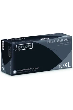Generic Chemikalien-Schutzhandschuhe Einweghandschuhe Bingold Black XL - 100Stk (1-St) - Verkäufer: Supplies4You