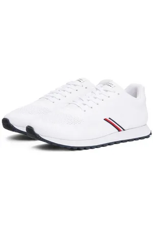 Tommy Hilfiger NEW RUNNER EVA CORPO KNIT Sneaker, Freizeitschuh, Halbschuh, Schnürschuh mit Streifen in Tommy Farben