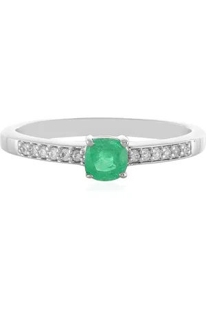 Cavill Silberring Äthiopischer Smaragd 0,561ct Plattierter Silberring, Kissenschliff (1-tlg) - Verkäufer: Juwelo Deutschland GmbH