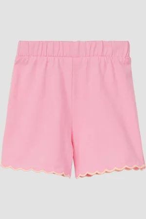 QS by s.Oliver Leggings Baumwoll-Shorts mit Bogenkante und Elastikbund Bogenkante - Verkäufer: