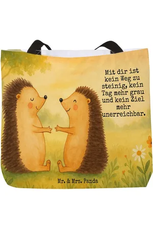 Mr. & Mrs. Panda Shopper Igel Liebe Design - - Geschenk, Freizeittasche, Verliebt, Schulb (1-tlg), Süße Motive - Verkäufer: