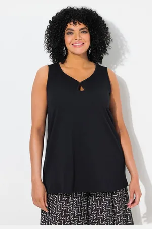 Ulla Popken Longtop Top Cut-Out A-Linie Herzausschnitt ärmellos - Verkäufer: Popken Fashion Group