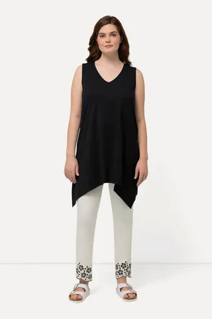 Ulla Popken Longshirt Longtop Zipfelsaum A-Linie V-Ausschnitt - Verkäufer: Popken Fashion Group